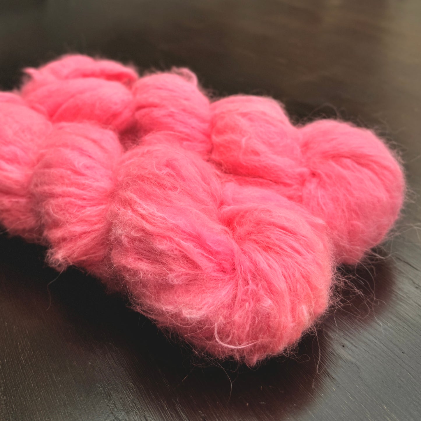 Neon Coral Suri Silk DK