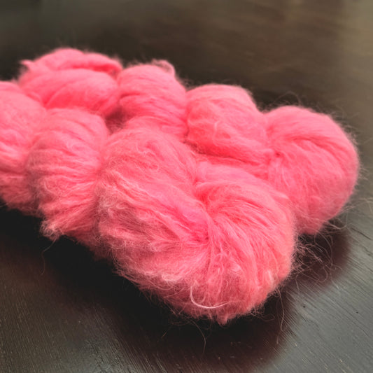 Neon Coral Suri Silk DK