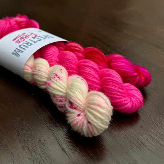 Pink Rubies * Mini skein bundle * DK