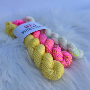 Pink Sands Tropics * Mini skein bundle * Sock