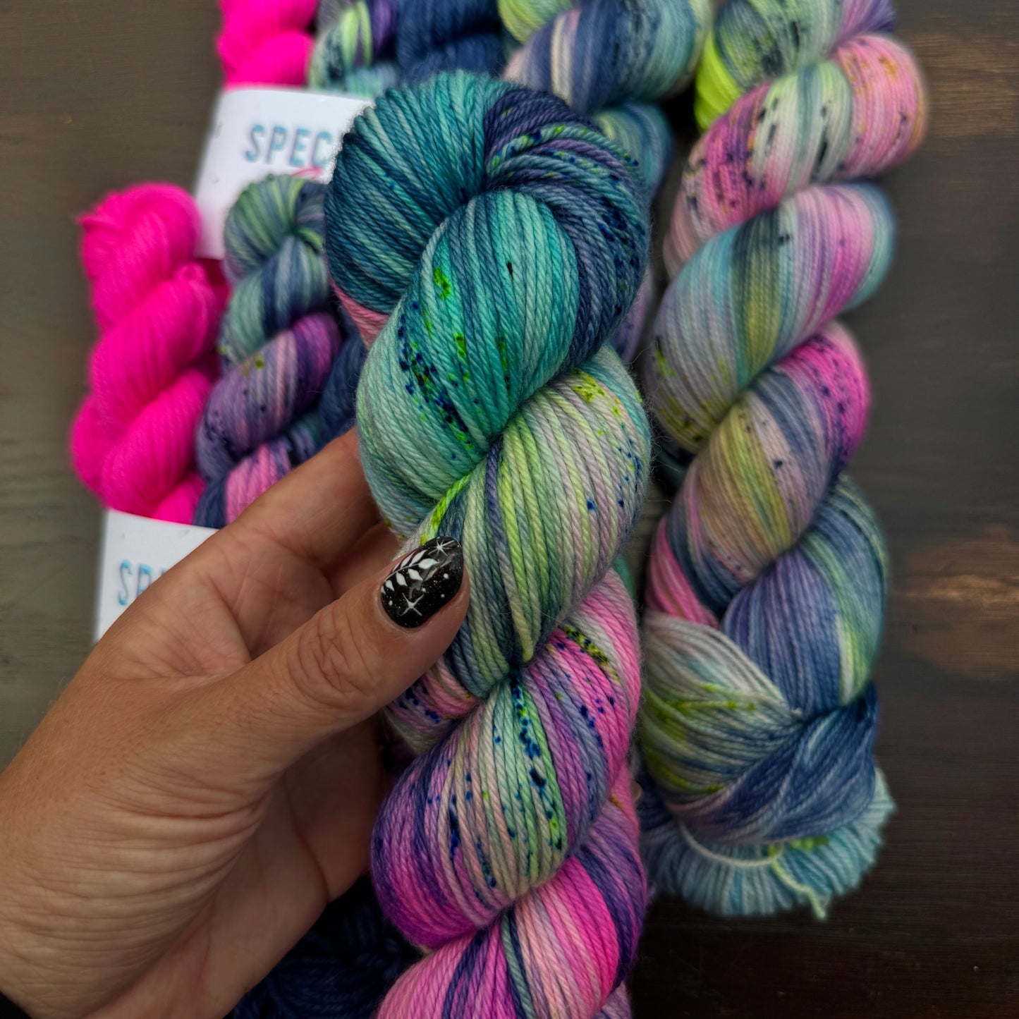 Dyed to order - Rainbow Aura Quartz DK