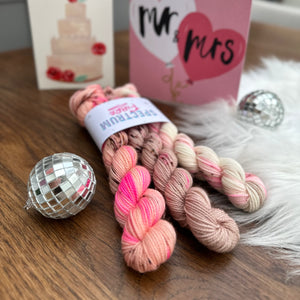 Wedding Bouquet* Mini skein bundle * Sock DYED TO ORDER