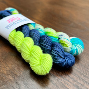 Bioluminescence * Mini skein bundle * DK