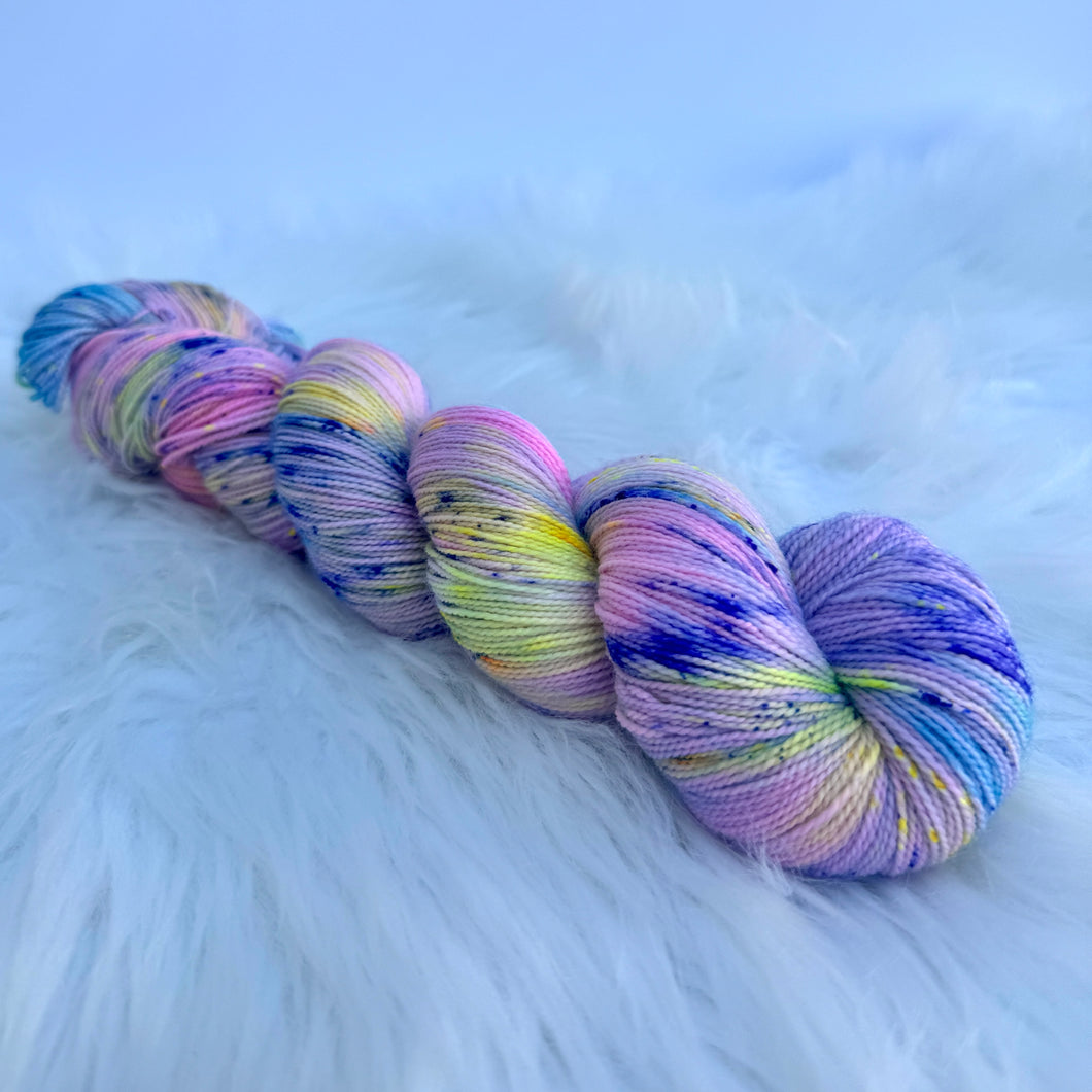 Parrot fish on the reef sock yarn