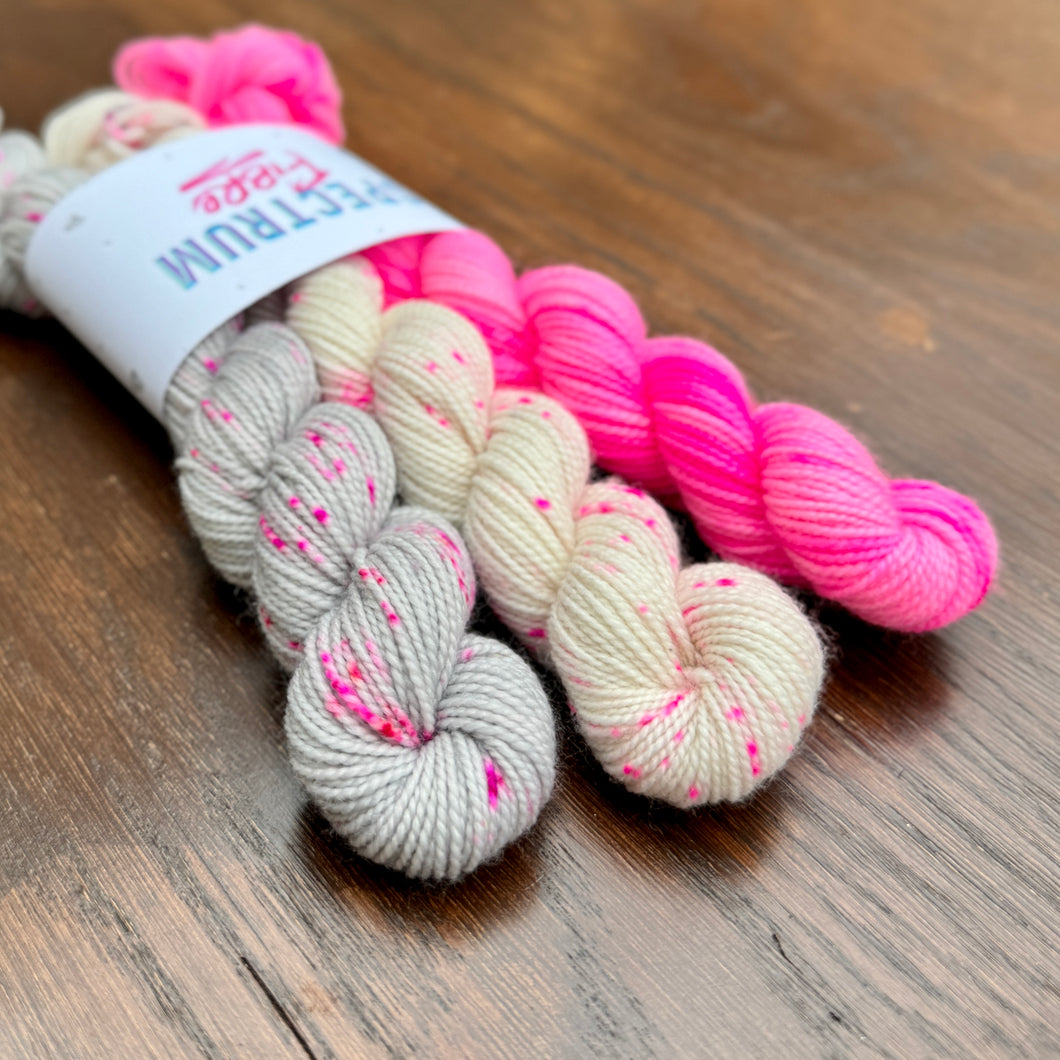 Flamingo beach * Mini skein bundle * Sock