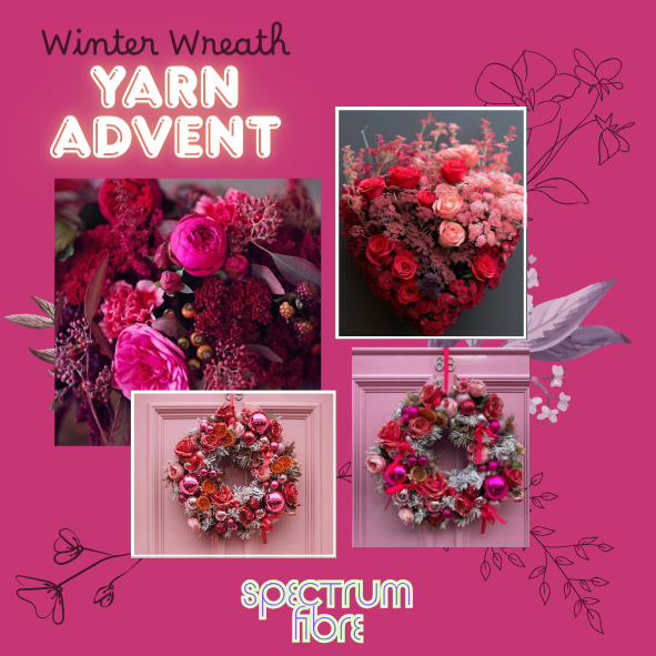 Winter Wreath: Ember Bloom Yarn Advent Calendar - Weekly