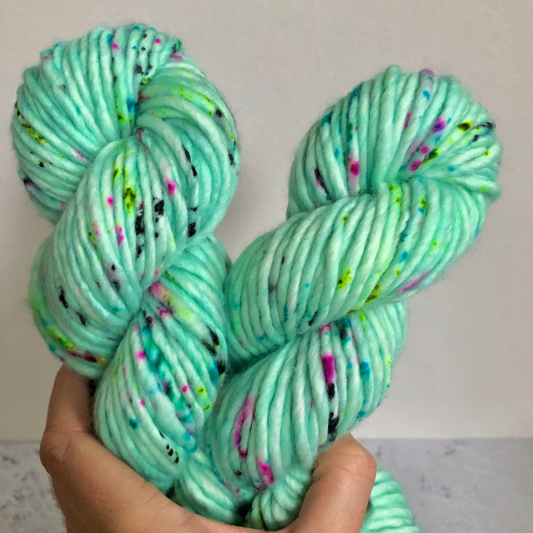 Mint speckle Super chunky merino