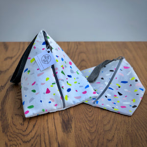 Grey Terrazzo Pyramid bag