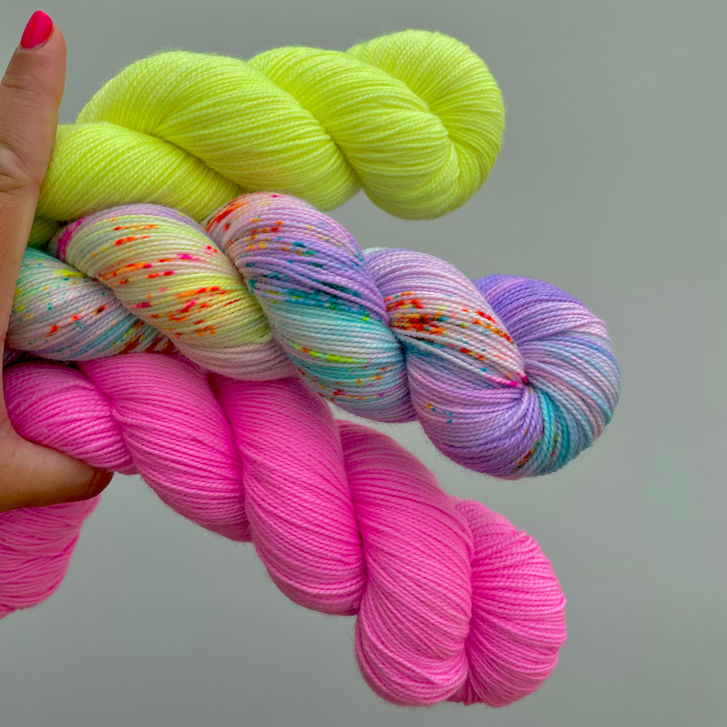 Spring equinox blush 3 skein yarn set * Sock yarn