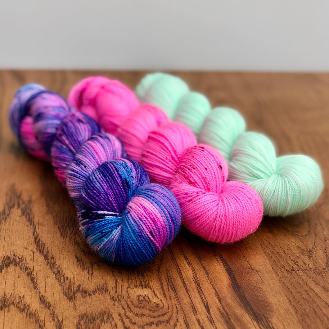 Cosmos mint yarn set * Sock yarn
