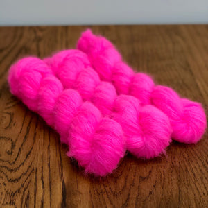 Flamingos on parade Suri Alpaca Silk *Dyed to order*