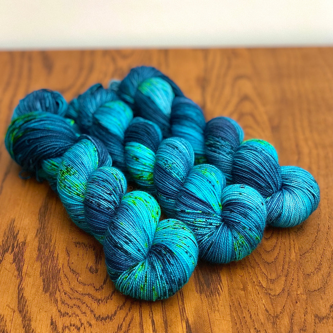 Blue steel Sock yarn