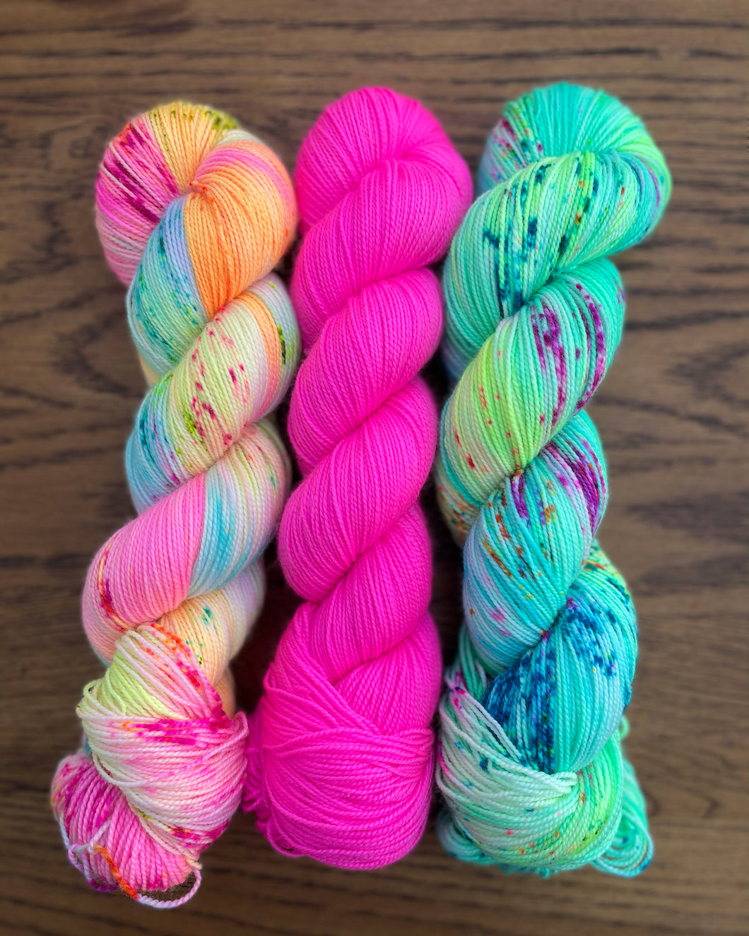 Flamingos in the Tropics set * Sock yarn *