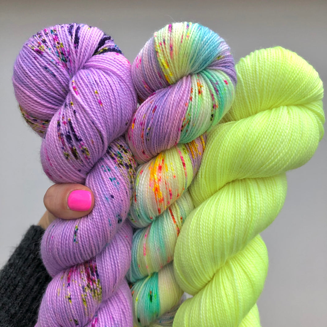 Spring equinox 3 skein yarn set * Sock yarn * Dyed to order