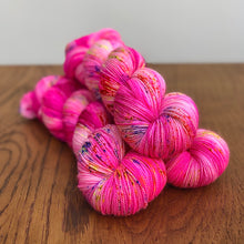 Neon heart Sock yarn