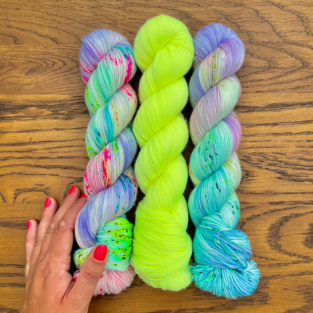 Mermaid 3 skein yarn set * Sock yarn