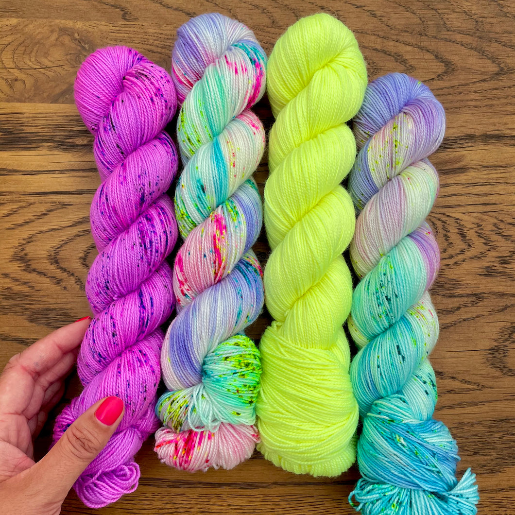 Mermaid 4 skein yarn set * Sock yarn