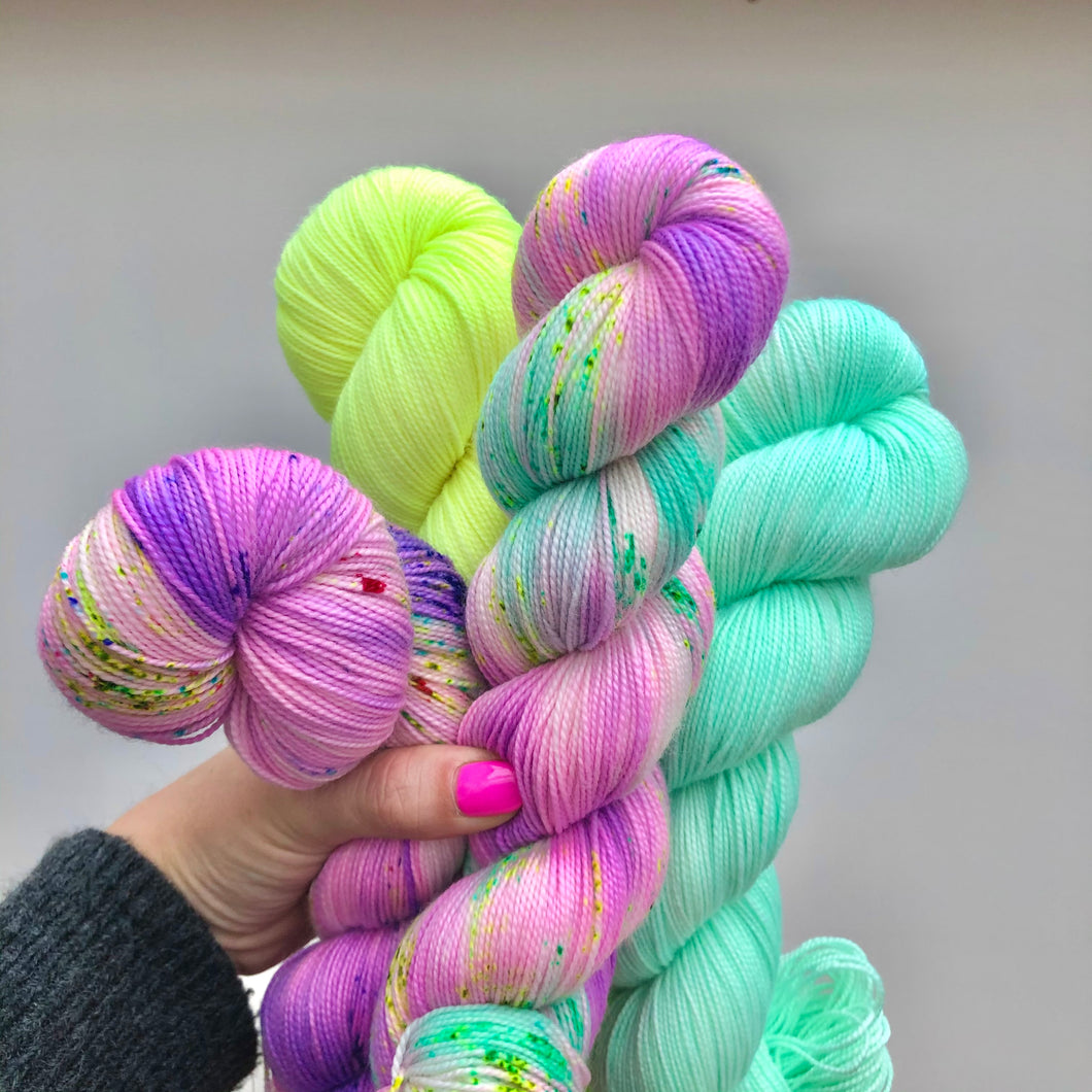 Peppermint cream 4 skein yarn set * Sock yarn