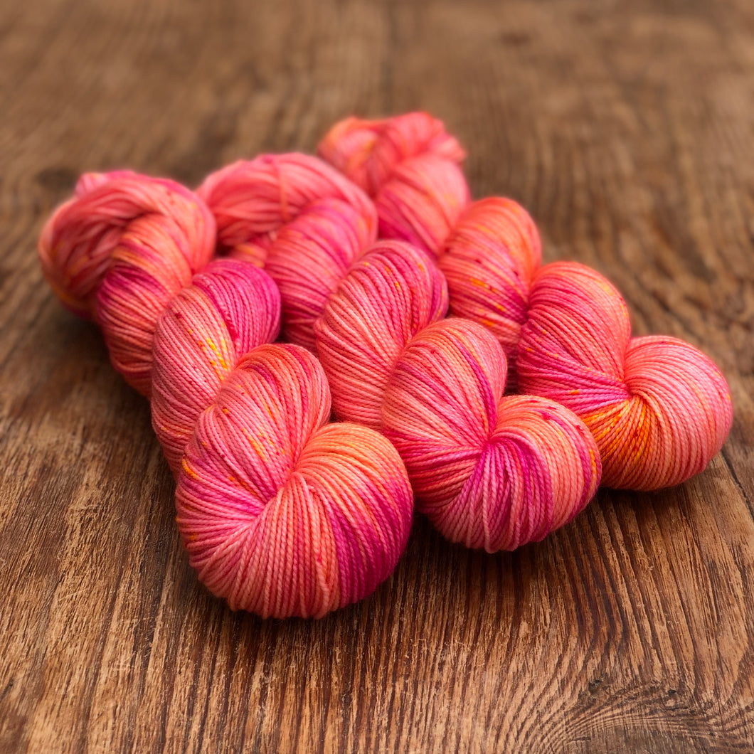 Peach melba Sock yarn